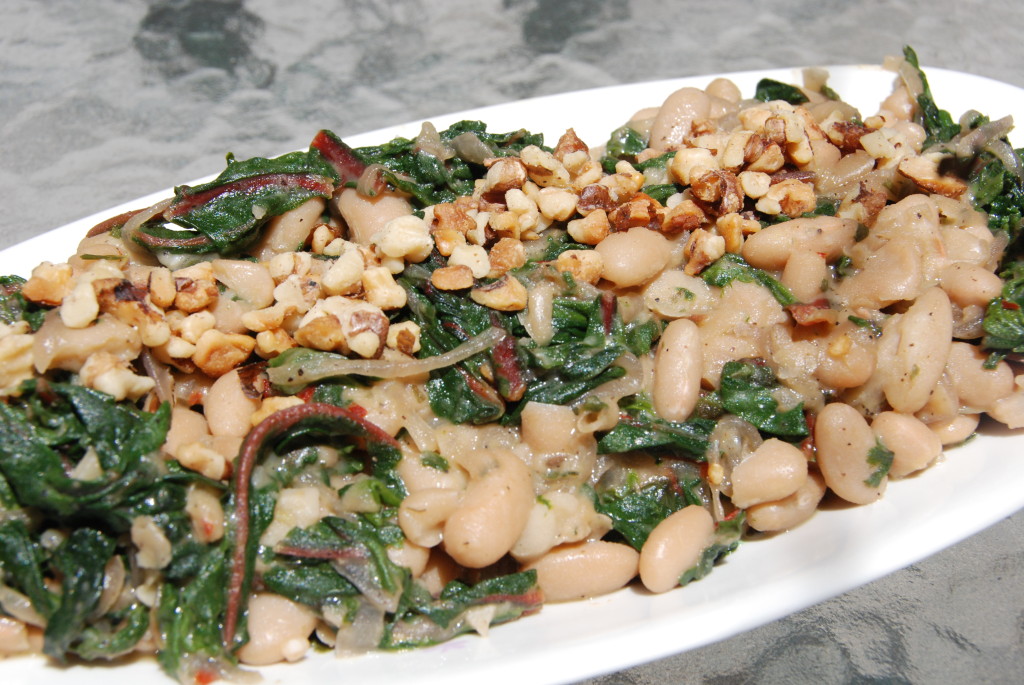 Cannellini Beans & Red Chard with Toasted Walnuts