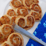 Crispy crab palmiers with Gruyere and pancetta