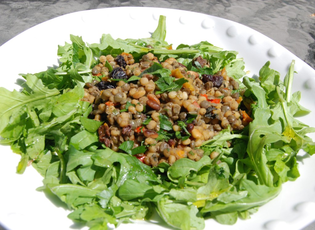 French Green Lentil and Israeli Couscous Salad